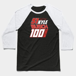 100 Wins - Kyle Busch Baseball T-Shirt